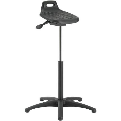 Ergomat - Tabouret assis/debout Relief ErgoPerfect - Polyuréthane Noir - 56-80cm - 120kg - Mobilier d'atelier