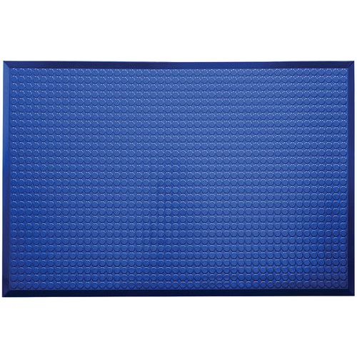 Ergomat - Tapis antifatigue Infinity Deluxe Bleu 60x90 cm - Polyuréthane, Antidérapant, Antistatique, Résistant huiles et acides