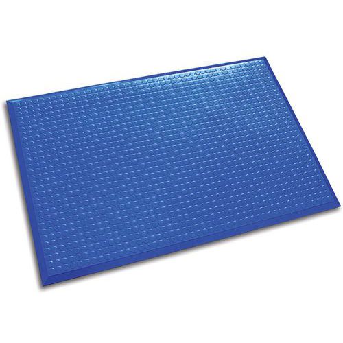 Ergomat - Tapis antifatigue lisse Infinity - Bleu - 90x180 cm - Polyuréthane, antistatique, résistant huiles et acides
