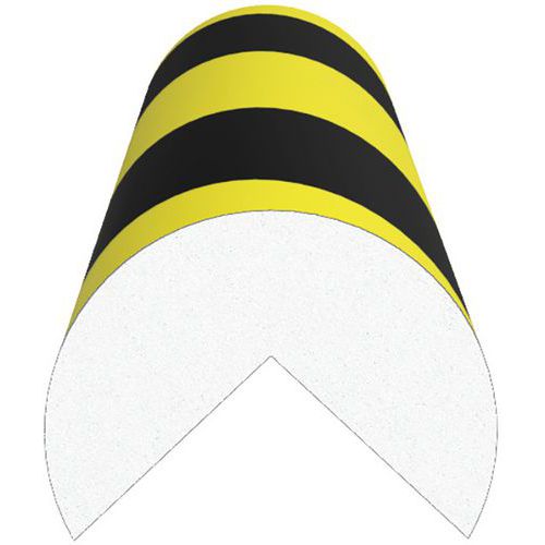 Ergomat - Amortisseur d'angle arrondi Noir/Jaune - 10 pièces - Mousse haute densité - Protection et amortissement