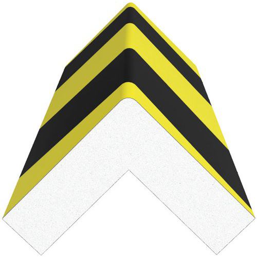 Ergomat - Amortisseur Carré Noir/Jaune - 8,8x1200cm - Lot de 10 - Caoutchouc Durable et Recyclable