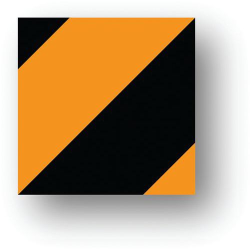 Lot de 150 - Adhésif En Tiret Carré-orange/blanc-10x10cm-150 Pièces