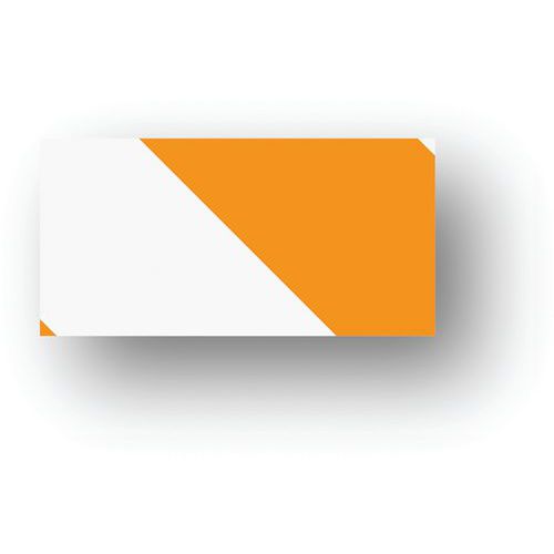 Lot de 30 - Adhésif En Tiret Carré-orange/blanc-5x10cm-30 Pièces