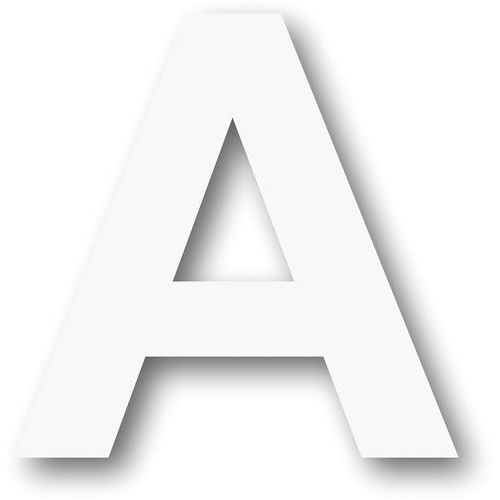 Lot de 10 - Adhésif Lettre/chiffre - Blanc - 16cm - 10 Pièces