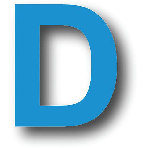 Lot de 10 - Adhésif Lettre/chiffre - Bleu - 205cm - 10 Pièces