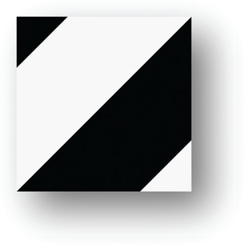 Lot de 40 - Adhésif Tiret Carré-noir/blanc-10x10cm-40 Pièces