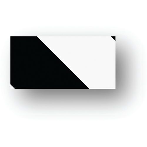 Lot de 30 - Adhésif Tiret Carré-noir/blanc-5x10cm-30 Pièces