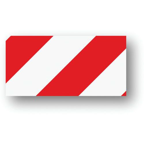 Lot de 120 - Adhésif Tiret Carré-rouge/blanc-10x20cm-120 Pièces