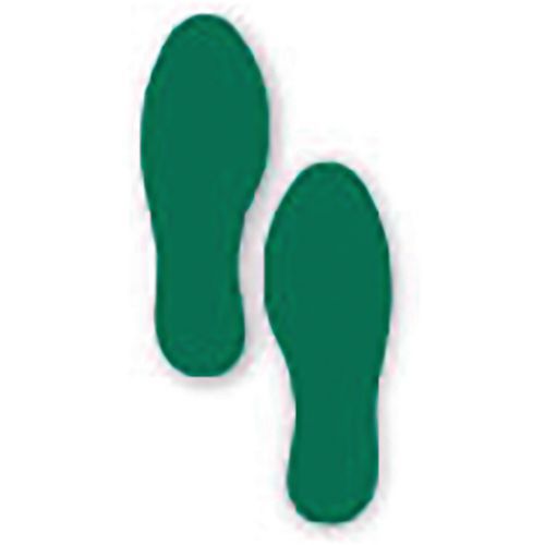 Ergomat - Marquage au sol adhésif LeanStripe Vert - 24x9cm - 15 pièces - PVC, Gestion Lean, Éco-responsable
