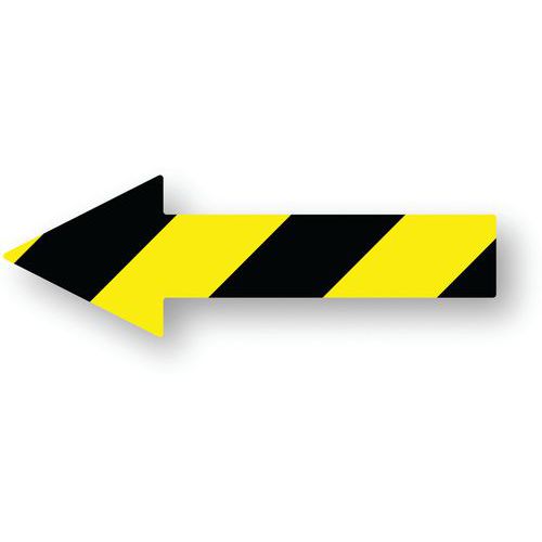 Ergomat - Flèche adhésive LeanStripe Noir/Jaune - 30,5x10cm - 30 pièces - Marquage au sol Lean Management