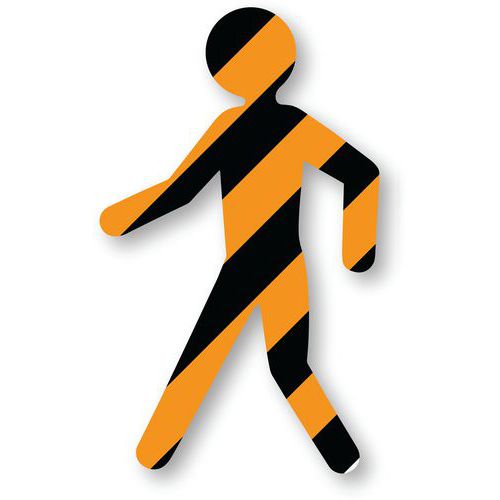 Ergomat - Bande adhésive LeanStripe Noir/Orange 29,7x50cm - Lot de 10 - Marquage au sol, PVC résistant, Lean Management