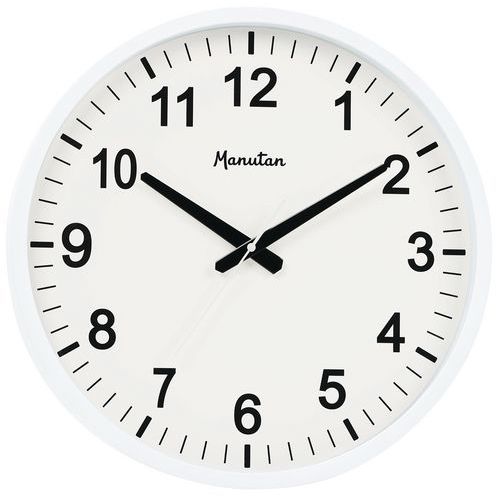 Horloge Analogique Murale À Quartz Ø 40 Cm Blanc - Manutan