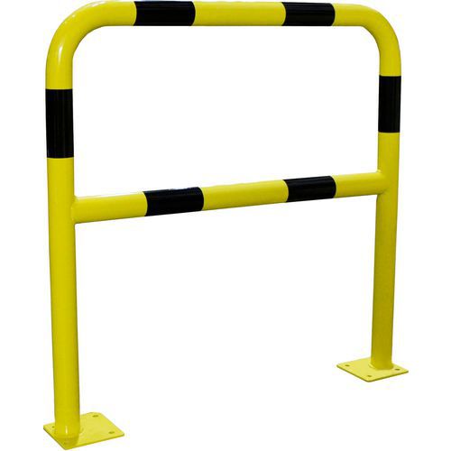 Viso - Barrière de sécurité à platine - Ø40mm - 1m Noir/Jaune - Acier Galvanisé Robuste