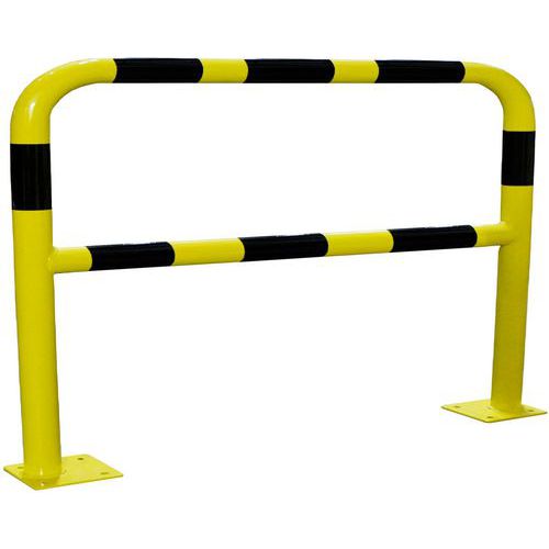 Viso - Barrière de sécurité à platine - Ø40mm, 2m - Acier Galvanisé Noir/Jaune - Protection Robuste