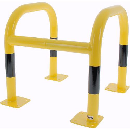 Viso - Étrier de protection colonne double 1 côté - Ø60mm Noir/jaune - Entrepôt Intérieur/Extérieur - 600mm