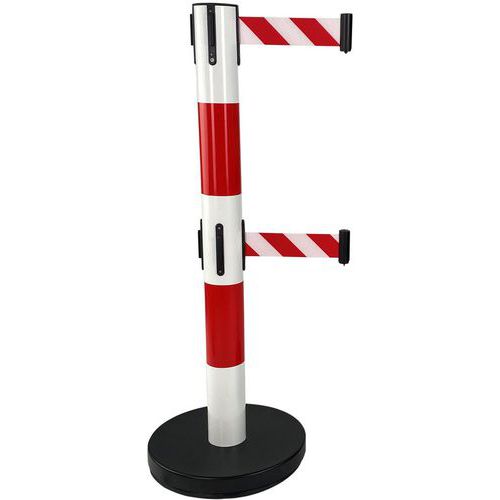 Poteau De Guidage À Double Sangle - Rouge/blanc