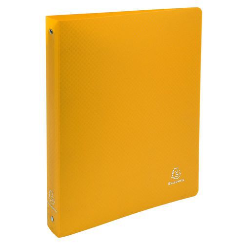 Exacompta - Classeur Polypropylène A4 Jaune - 4 Anneaux 30mm - Dos 4cm - 275 Feuilles - Écologique
