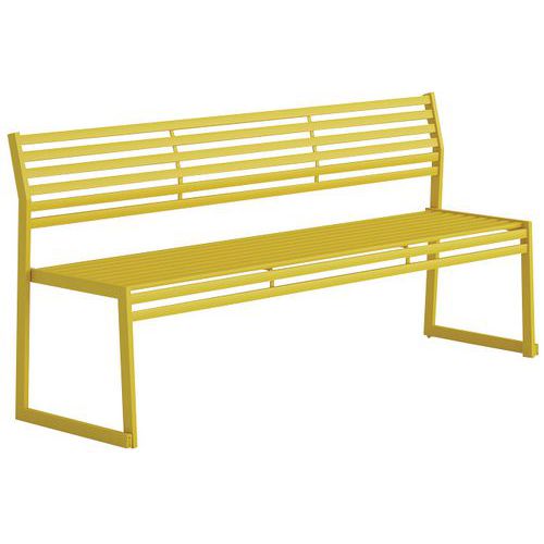 Urbantime - Banc d'extérieur Cortina 026 - Acier galvanisé jaune 180 cm - Ergonomique et résistant