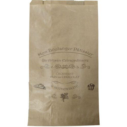 Sac à Croissant Kraft Brun Imprimé 107 - Format Brioche