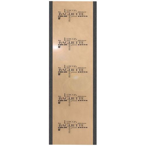 Sac à Gros Pain -kraft Brun Imprimé - 300x(25+25)x300 Mm