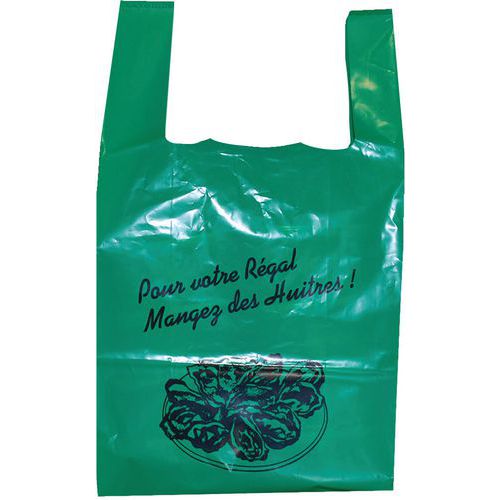 Sac Bretelle - Décor Poissonnerie Vert 50Âµ - 270/140x490mm