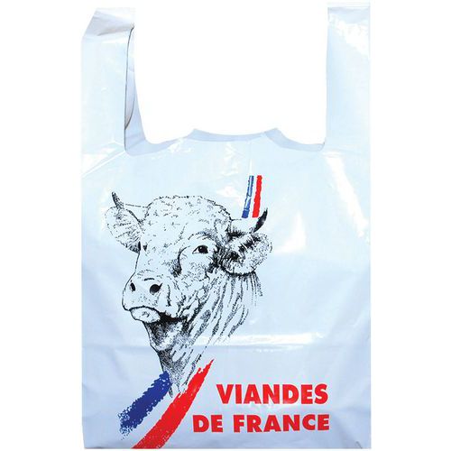 Sac Bretelle - Décor Viandes De France 50Âµ - 260/120x450mm