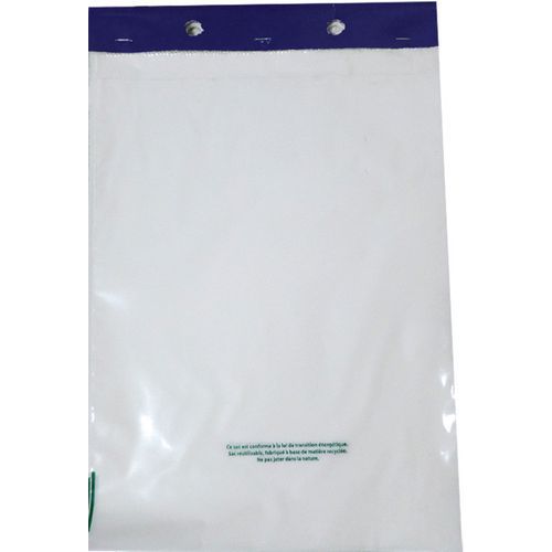 Sac De Prélèvement Gaine Blanche 50Âµ - 350x500+patte De 30mm