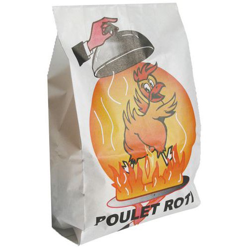 Sac Poulet - Kraft Blanc - Dimension 170x80x360 Mm