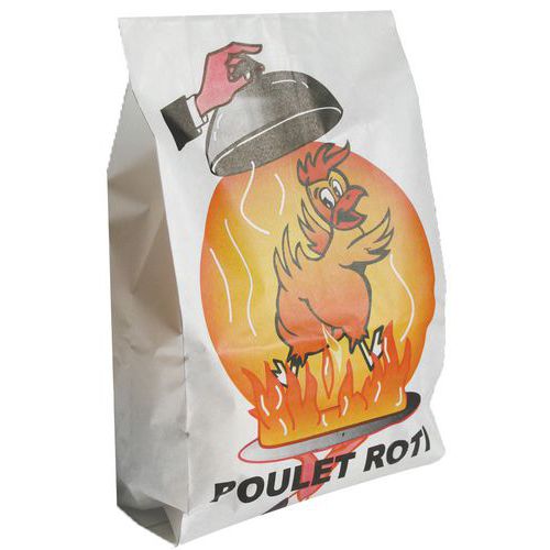 Sac Poulet Fermier - Kraft Blanc - Dimension 260x70x420 Mm