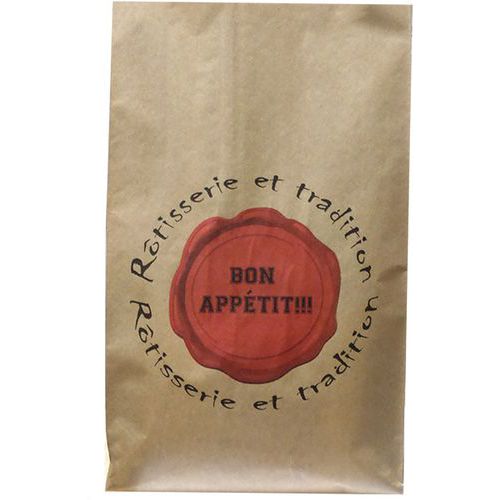 Sac Poulet - Kraft Brun - Dimension 180x70x350 Mm