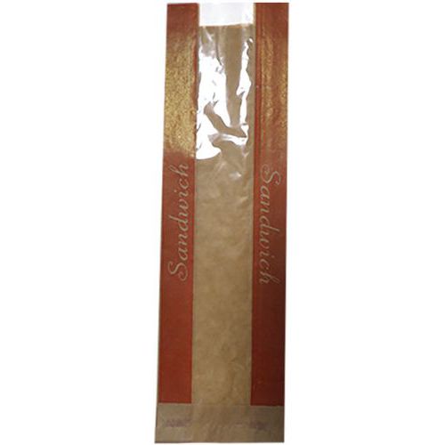 Sac Sandwich - Kraft Brun + Fenêtre - 90+(325+325)x350mm