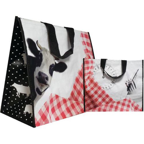 Sac Tissé 120 G - Décor Boucherie - 400/200x350mm