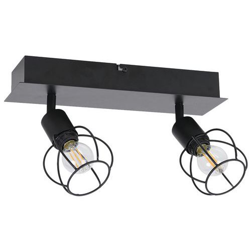 Spot Métal 2 Lumières Owen H18.5cm Noir Corep
