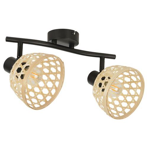 Spot Métal Kami 2 Lumières H16 Cm Naturel Corep