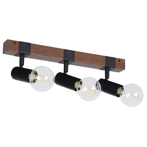 Spot Bois Chêne Aalto 3 Lumières H950 Cm Chêne/noir Corep