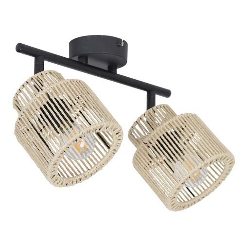 Spot Métal Cancun 2 Luminaires H17 Cm Naturel Corep