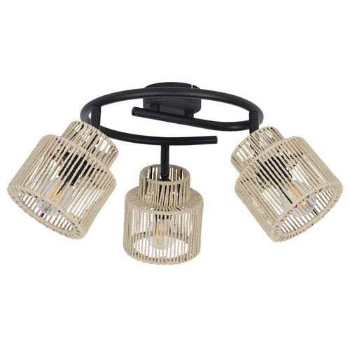 Plafonnier Métal Cancun 3 Lumières Ø47 Cm Naturel Corep