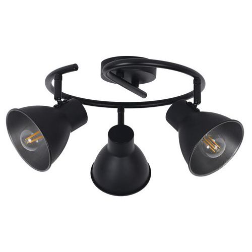 Plafonnier Métal Mat Dock 3 Lumières Ød40 Cm Noir Mat Corep