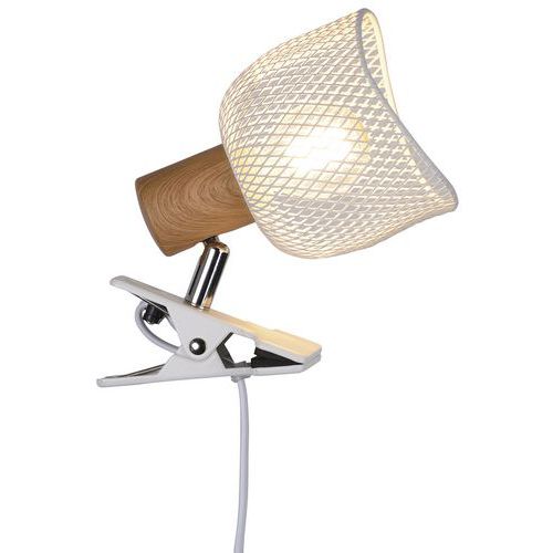 Spot à Pince Métal Ottawa H19 Cm Blanc Corep