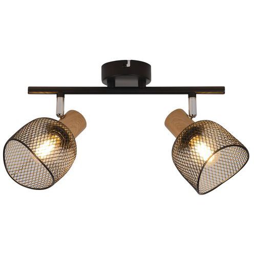 Spot Métal Ottawa 2 Lumières H2064 Cm Noir Corep