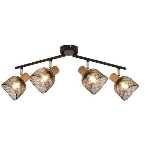 Spot Métal Ottawa 4 Lumières H2068 Cm Noir Corep