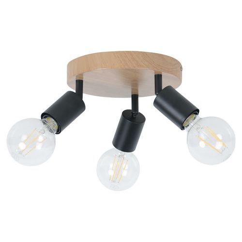 Plafonnier Métal Berkley 3 Lumières Ø20 Cm Naturel Corep