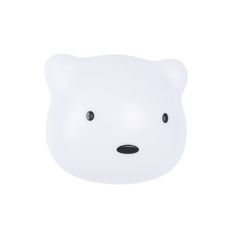 Veilleuse Plastique Tête Ourson H8.5 Cm Blanc Corep