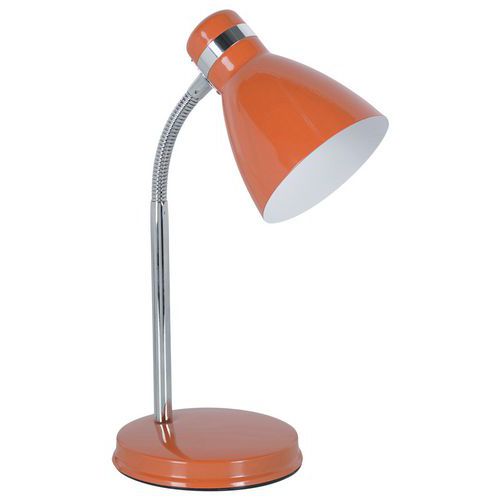 Lampe De Bureau Métal Cally H38 Cm Orange Corep