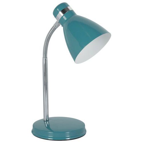 Lampe De Bureau Métal Cally H38 Cm Bleu Corep