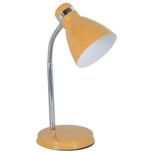 Lampe De Bureau Métal Cally H38 Cm Jaune Corep