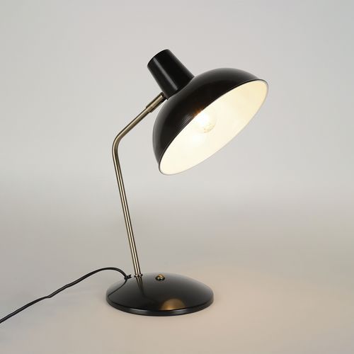 Lampe De Bureau Métal Hortense H38 Cm Noir Corep