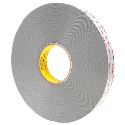 3M - Ruban adhésif double face VHB 4941P Gris - 19 mm x 33 m - Haute performance et durabilité