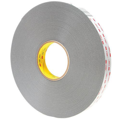 3M - Ruban adhésif double face VHB 4941P Gris - 25 mm x 33 m - Haute performance et durabilité