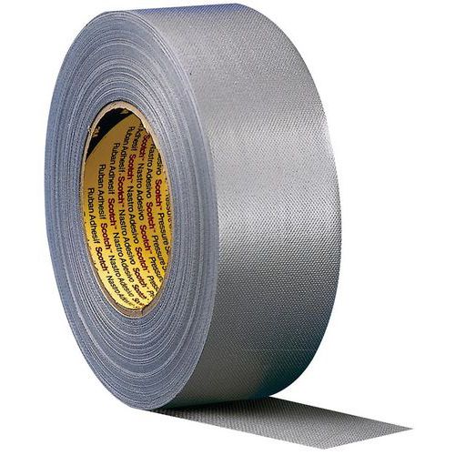 3M - Ruban adhésif toilé 389 Argent - 50m x 50mm - Résistant et Durable